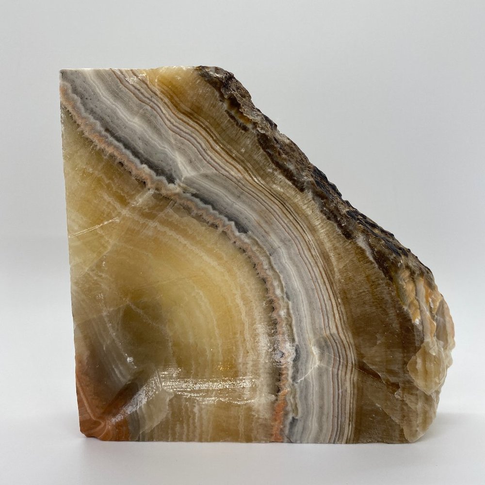 Mid-Century Polished Onyx Ashtray with Raw Edge